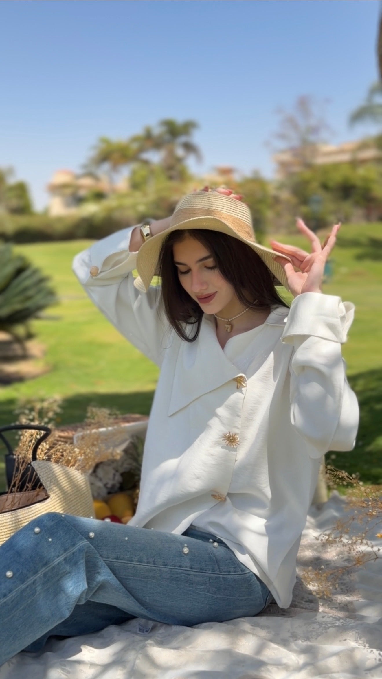 Luna blouse in White
