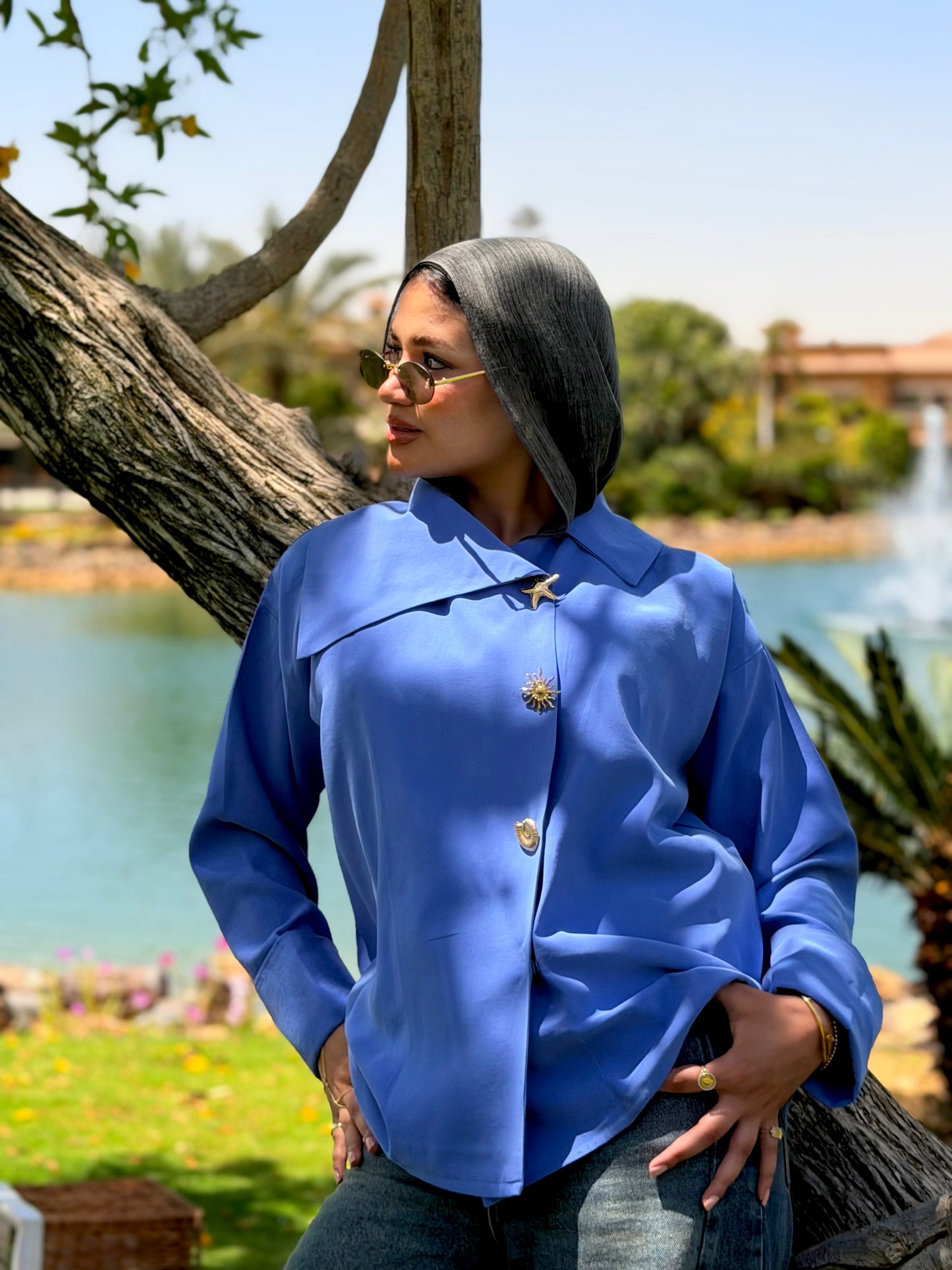 Luna blouse in Sky Blue