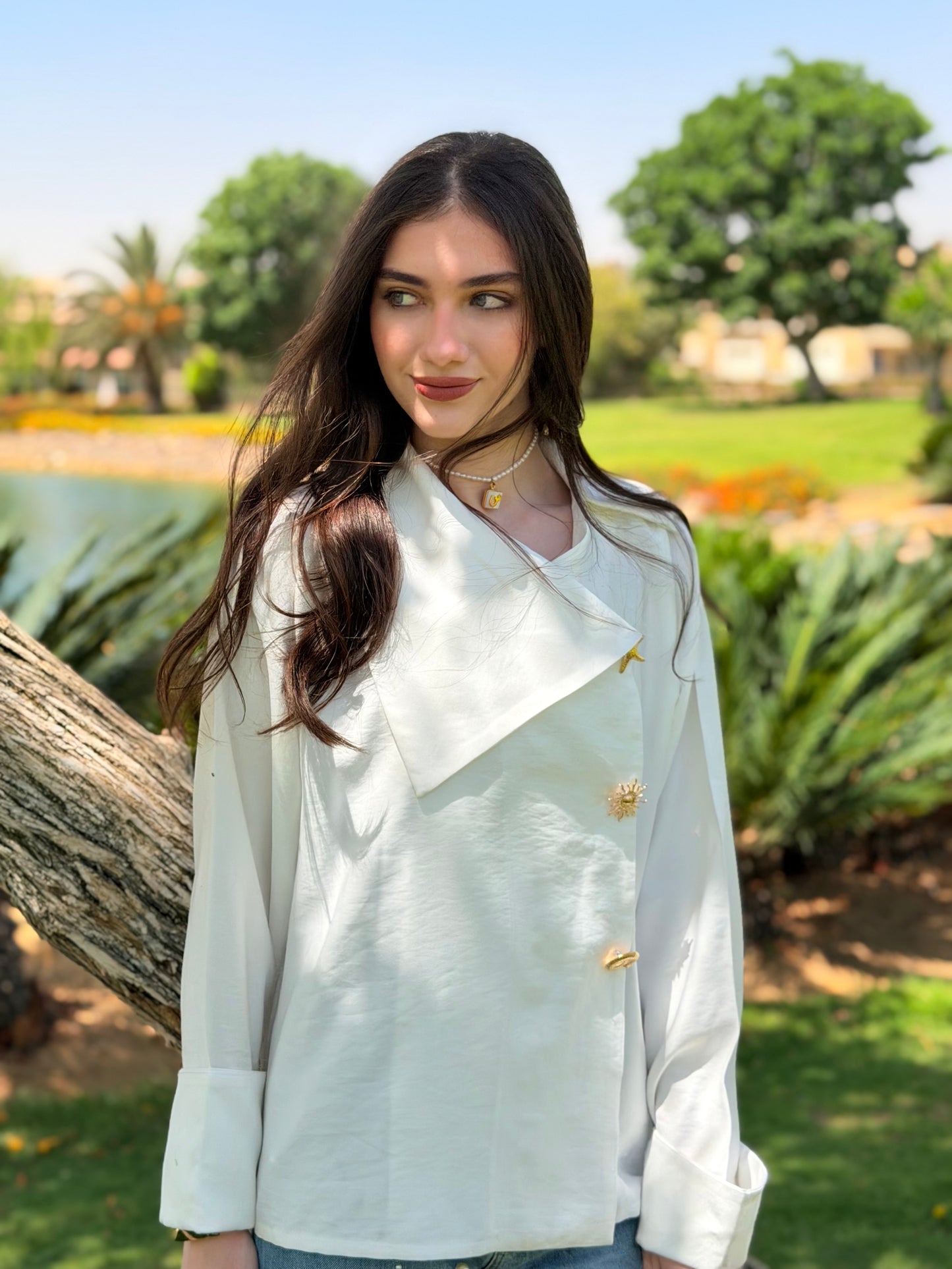 Luna blouse in White