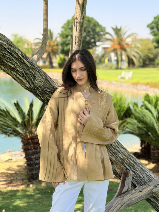 Ivory stripes in beige