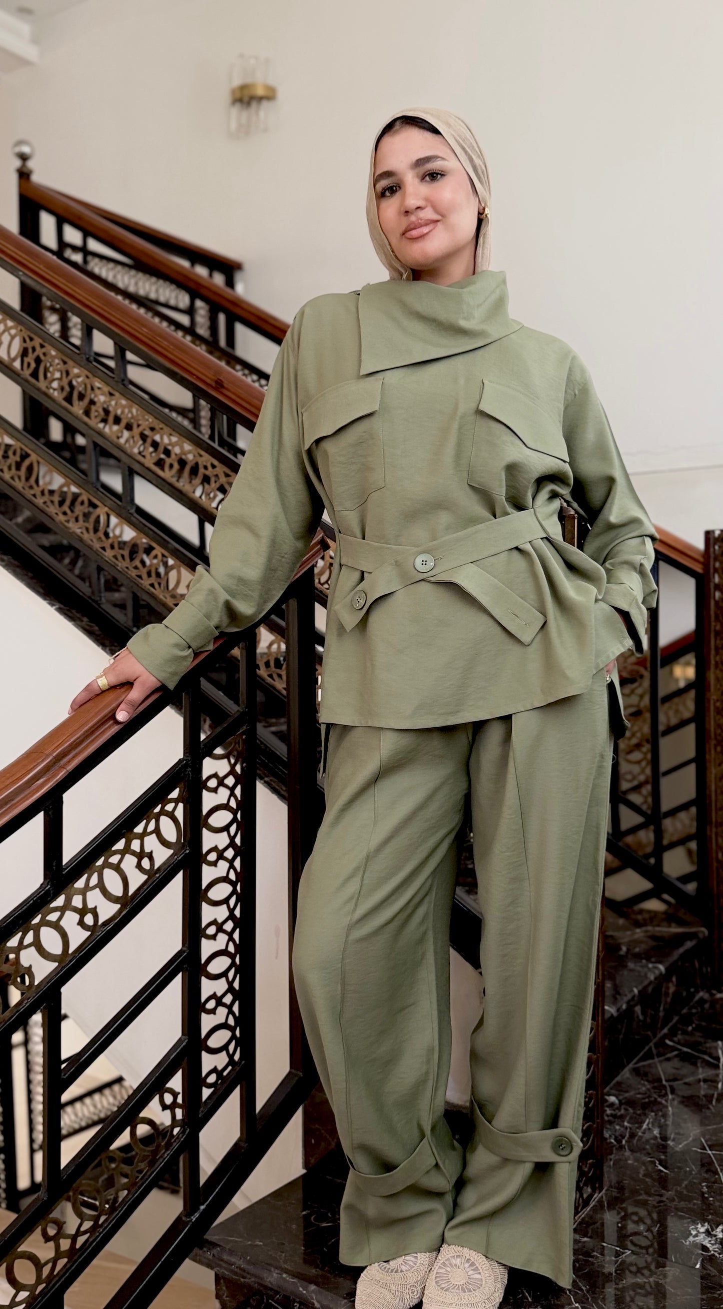 The Olive blossom set (in pants)