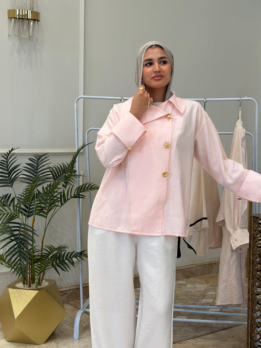 Luna blouse in Baby Pink