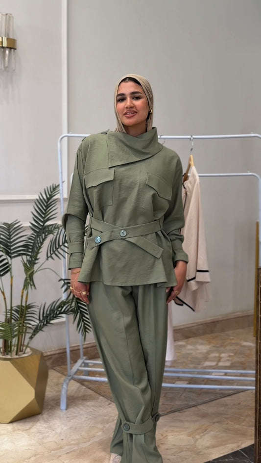 The Olive blossom set (in pants)