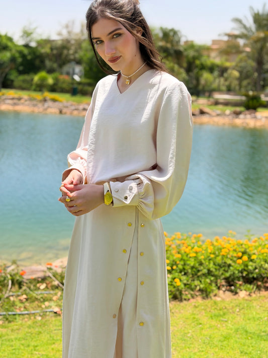 Softy skirt set in Nude
