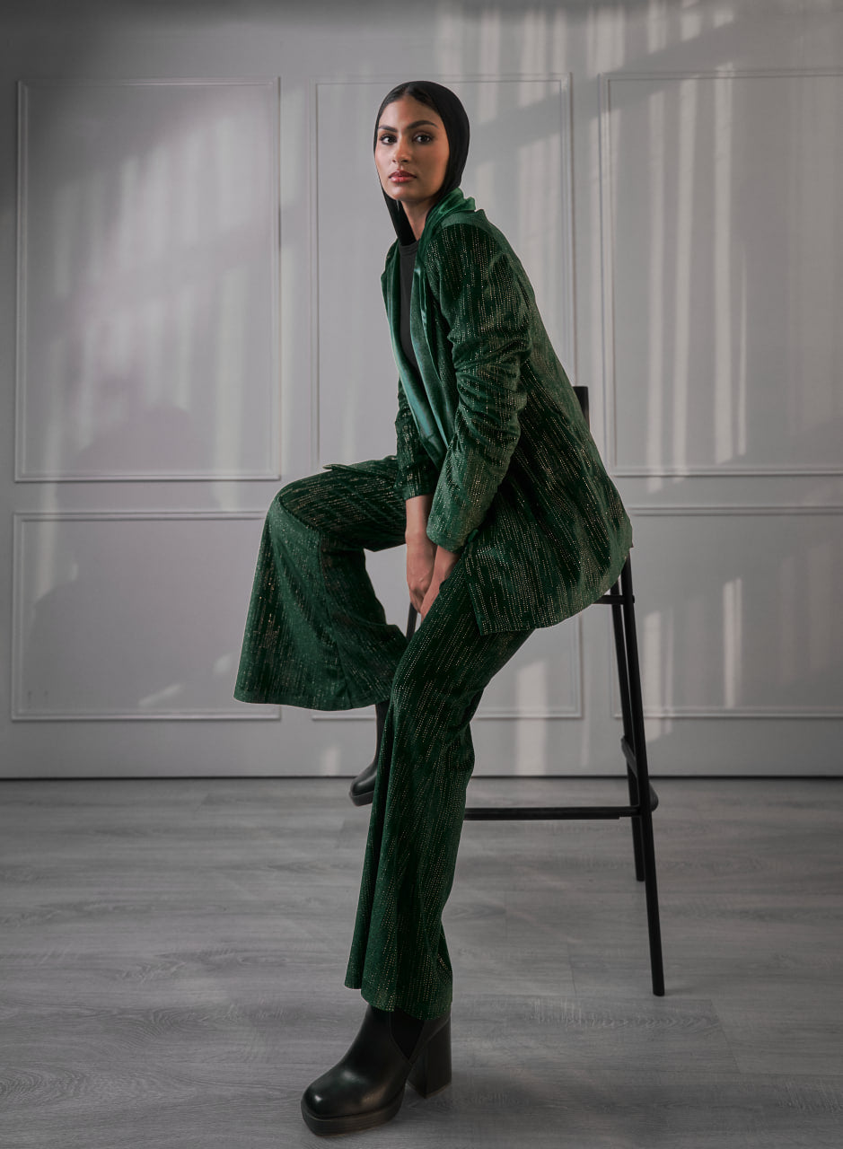 Emerald Green Textured Blazer