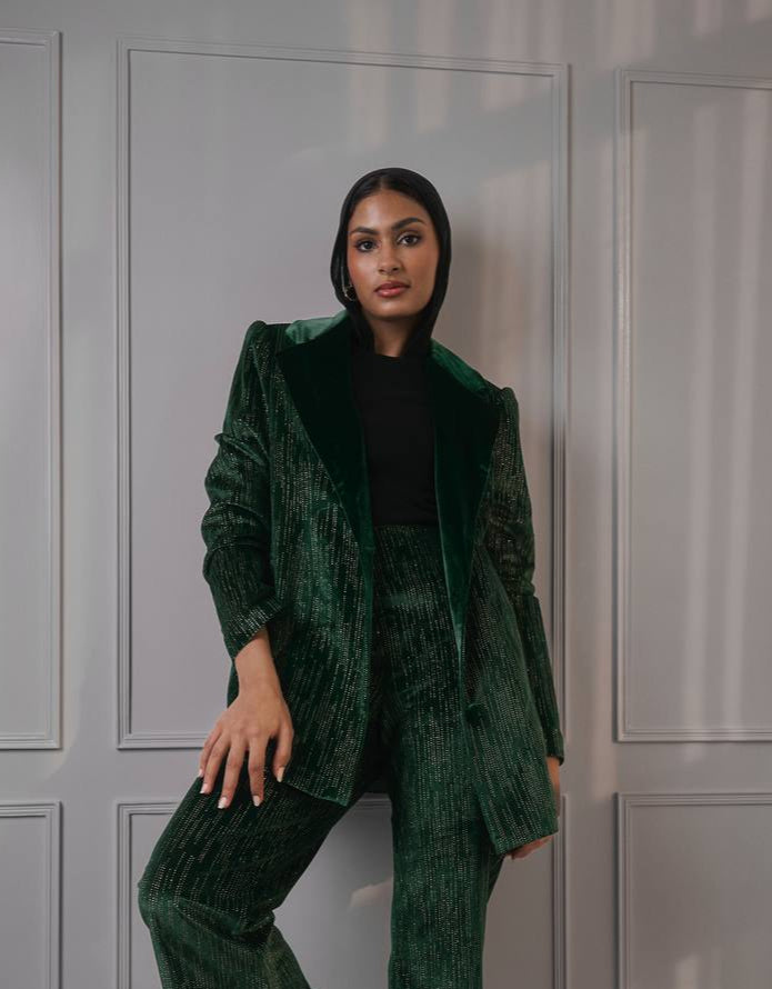 Emerald Green Textured Blazer