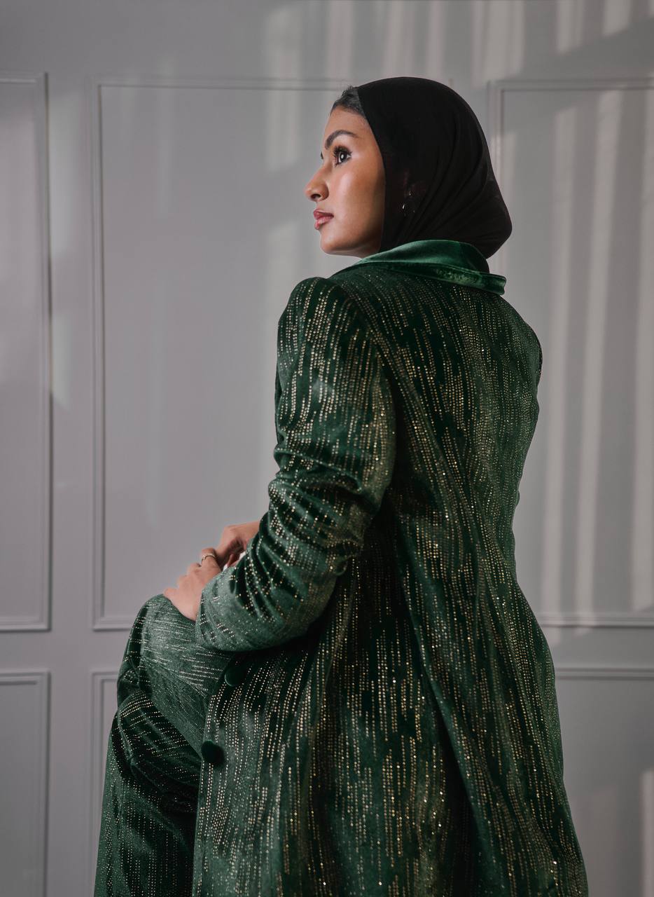 Emerald Green Textured Blazer